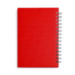 A5-agenda met ringen en omslag van kunstleer kleur rood