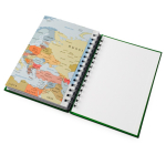 A5-agenda met ringen en omslag van kunstleer kleur groen detailweergave 3