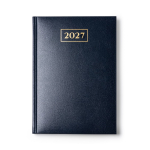 B5-agenda met gewatteerde kunstleren kaft kleur marineblauw tweede weergave
