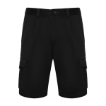 Bermuda van polyester en katoen met zakken 250 g/m² Roly Vitara kleur zwart tweede weergave