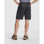 Bermuda van polyester en katoen met zakken 250 g/m² Roly Vitara kleur zwart vierde gebruiksweergave