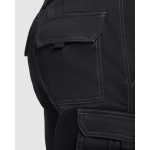 Bermuda van polyester en katoen met zakken 250 g/m² Roly Vitara kleur zwart detailweergave 2