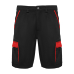 Werkbermuda van polyester en katoen 250 g/m² Roly Tahoe kleur rood tweede weergave