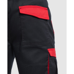 Werkbermuda van polyester en katoen 250 g/m² Roly Tahoe kleur rood detailweergave 2