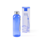 Bidon van RPET met transparante body en draagriem 600 ml kleur rood detailweergave 1