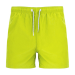 Zwembroek van polyester met details 100 g/m² Roly Direct Balos kleur limoen groen tweede weergave