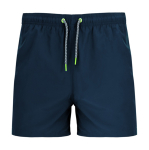 Zwembroek van polyester met details 100 g/m² Roly Direct Balos kleur marineblauw tweede weergave