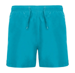 Zwemshort van polyester met zijzakken 100 g/m² Roly Direct Aqua kleur turkoois tweede weergave