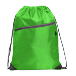 Multifunctionele trekkoordrugzak met voorvak met rits kleur zwart tweede weergave