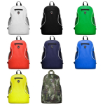 Goedkope polyester rugzak met diverse compartimenten Travel kleur koningsblauw detailweergave 2