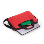 Gevoerde documententas van polyester, ideaal voor laptops kleur rood detailweergave 1