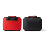Gevoerde documententas van polyester, ideaal voor laptops kleur rood detailweergave 4