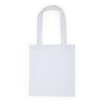 Katoenen tas met lange hengsels in verschillende kleuren kleur wit tweede weergave