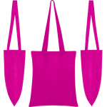 Katoenen tas met lange hengsels in verschillende kleuren kleur roze detailweergave 1