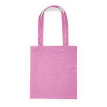 Katoenen tas met lange hengsels in verschillende kleuren kleur lichtroze tweede weergave