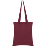 Katoenen tas met lange hengsels in verschillende kleuren kleur granaat tweede weergave