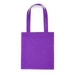 Katoenen tas met lange hengsels in verschillende kleuren kleur paars tweede weergave