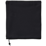 Fleece nekwarmer van polyester met elastische verstelband 200 g/m² kleur zwart tweede weergave