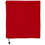 Fleece nekwarmer van polyester met elastische verstelband 200 g/m² kleur rood tweede weergave