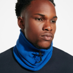 Fleece nekwarmer van polyester met elastische verstelband 200 g/m² kleur rood detailweergave 2