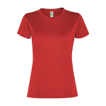 Dames t-shirt van gerecycled polyester 100 g/m² Roly Direct Slam kleur rood tweede weergave