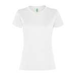 Dames t-shirt van gerecycled polyester 100 g/m² Roly Direct Slam kleur wit tweede weergave