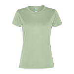 Dames t-shirt van gerecycled polyester 100 g/m² Roly Direct Slam kleur mist groen tweede weergave