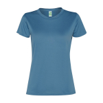 Dames t-shirt van gerecycled polyester 100 g/m² Roly Direct Slam kleur bondi blauw tweede weergave