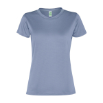 Dames t-shirt van gerecycled polyester 100 g/m² Roly Direct Slam kleur grijsachtig blauw tweede weergave