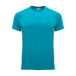 Sportshirt van ademende stof 135 g/m² Roly Direct Bahrain kleur turkoois tweede weergave