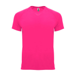 Sportshirt van ademende stof 135 g/m² Roly Direct Bahrain kleur neon roze tweede weergave