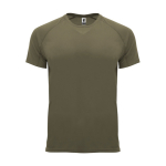 Sportshirt van ademende stof 135 g/m² Roly Direct Bahrain kleur miliair groen tweede weergave