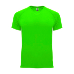 Sportshirt van ademende stof 135 g/m² Roly Direct Bahrain kleur neon groen tweede weergave