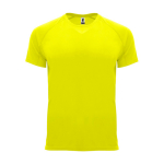 Sportshirt van ademende stof 135 g/m² Roly Direct Bahrain kleur neon geel tweede weergave