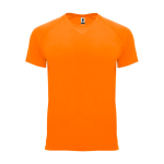 Sportshirt van ademende stof 135 g/m² Roly Direct Bahrain kleur neon oranje tweede weergave