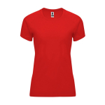 Dames sportshirt van polyester 135 g/m² Roly Direct Bahrain kleur rood tweede weergave