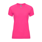 Dames sportshirt van polyester 135 g/m² Roly Direct Bahrain kleur neon roze tweede weergave