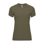 Dames sportshirt van polyester 135 g/m² Roly Direct Bahrain kleur miliair groen tweede weergave