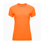 Dames sportshirt van polyester 135 g/m² Roly Direct Bahrain kleur neon oranje tweede weergave