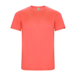 Sportshirt van gerecyclede stoffen 135 g/m² Roly Direct Imola kleur koraal tweede weergave