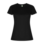 Dames sportshirt van gerecycled poly 135 g/m² Roly Direct Imola kleur zwart tweede weergave