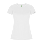 Dames sportshirt van gerecycled poly 135 g/m² Roly Direct Imola kleur wit tweede weergave