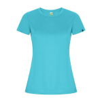 Dames sportshirt van gerecycled poly 135 g/m² Roly Direct Imola kleur turkoois tweede weergave