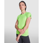 Dames sportshirt van gerecycled poly 135 g/m² Roly Direct Imola kleur turkoois eerste gebruiksweergave