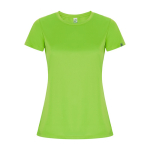 Dames sportshirt van gerecycled poly 135 g/m² Roly Direct Imola kleur limoen groen tweede weergave