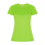Dames sportshirt van gerecycled poly 135 g/m² Roly Direct Imola kleur neon groen tweede weergave