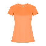 Dames sportshirt van gerecycled poly 135 g/m² Roly Direct Imola kleur neon oranje tweede weergave