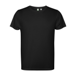 Shirt van gerecycled polyester 125 g/m² Roly Direct Estoril kleur zwart tweede weergave