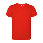Shirt van gerecycled polyester 125 g/m² Roly Direct Estoril kleur rood tweede weergave