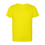 Shirt van gerecycled polyester 125 g/m² Roly Direct Estoril kleur neon geel tweede weergave